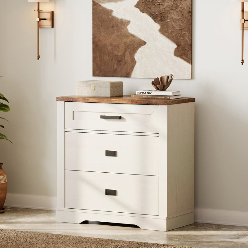 Ophelia Co. Small Dresser for Bedroom 3 Drawer Dresser for Closet Organizers and Storage Mid Century Modern Dresser for Living Room Hallway